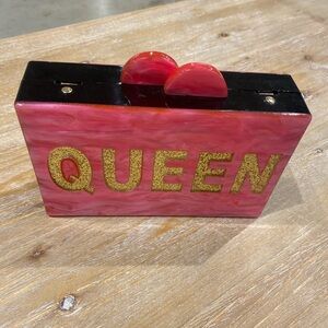 BARI LYNN DRAMA QUEEN SPARKLE ACRYLIC BOX CLUTCH